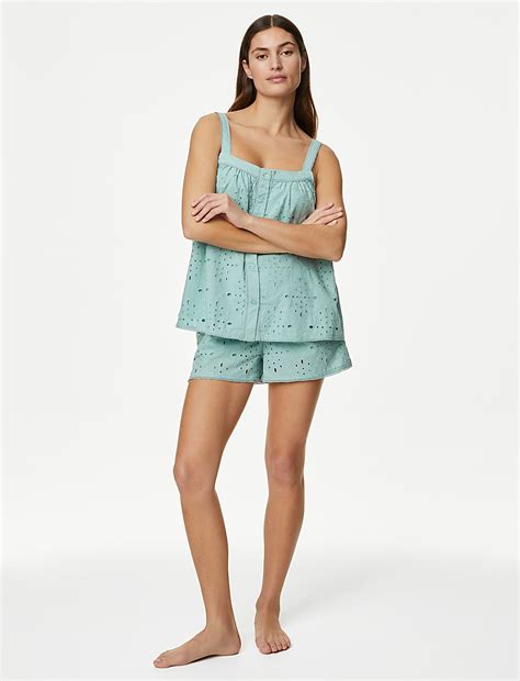 Buy Pure Cotton Broderie Shortie Set at Marks & Spencer