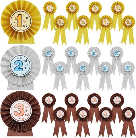 Juvale 24-Pack Award Ribbons, 1st, 2nd, and 3rd Place India | Ubuy
