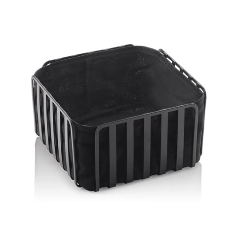 Brotkorb, Korb aus Metall/Baumwolle, 19 x 19 x 10,5 cm | ich-zapfe