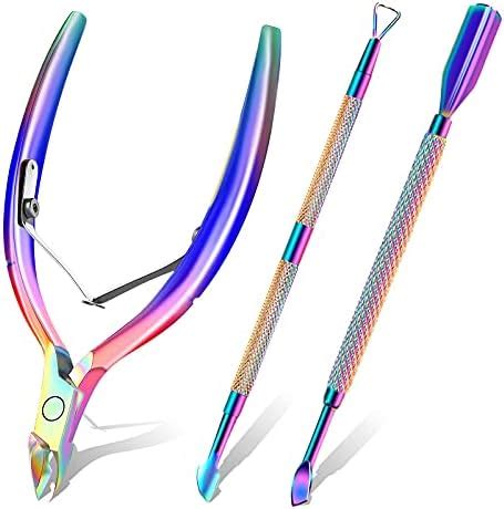 Cuticle Trimmer with Cuticle Pusher and Scissors, Cuticle Remover ...