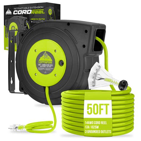 Snapklik.com : CopperPeak Tools Retractable Extension Cord Reel