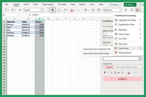 Image result for Clear Conditional Formatting Excel
