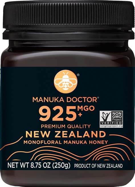 MANUKA DOCTOR - MGO 925+ Manuka Honey Monofloral, 100% Pure New Zealand Honey. Certified ...