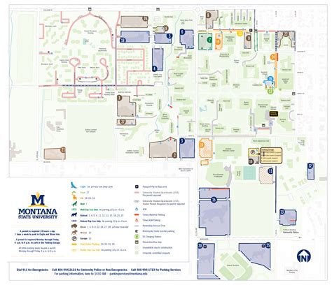 Montana State University Parking Map