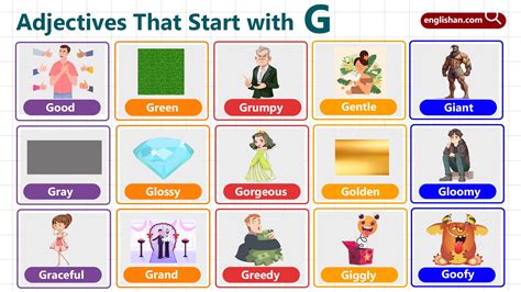 Adjectives Starting with G: 150+ Essential Words for Learners