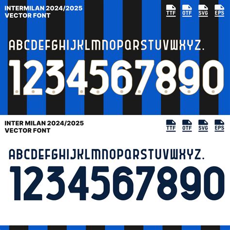 Inter Milan Archives - FONT SPORT | Download Fonts for Football Jersey ...