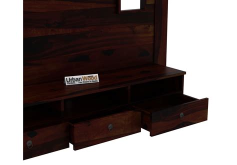 Noman Wooden Wall Mount TV Unit (Walnut Finish)