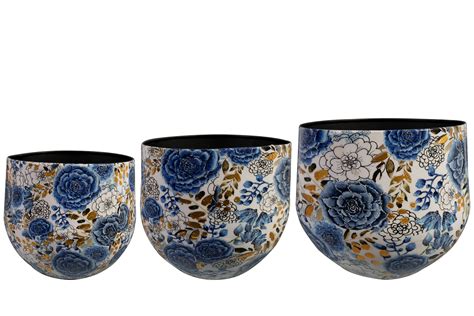 Bloempot Dutch blue D33 H28 - Bloemsierkunst Groeneveld, bezorgd uw boeket als Fleurop bloemist