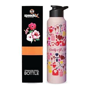 Speedex Printed Water Bottle 1 Ltr Capacity, Stainless Steel Sipper ...