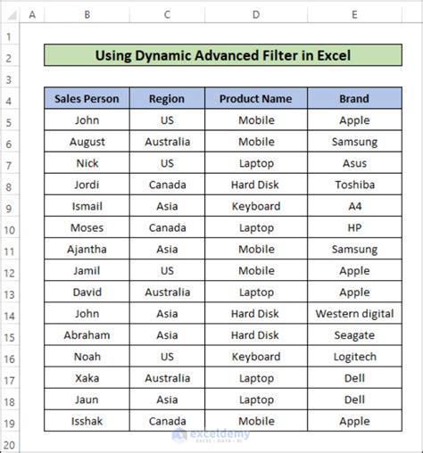 Image result for Dynamic Filter in Excel Based On Field Value