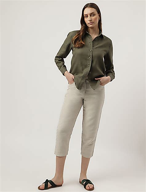 Buy Pure Linen Spread Collar Shirt at Marks & Spencer