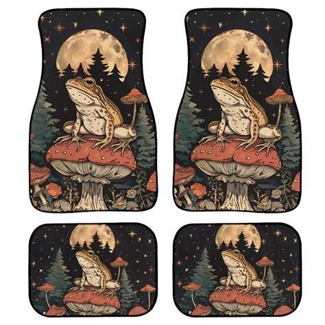 Jeiento Aesthetic Mushroom Car Floor Mats for SUV Truck Van Sedan Frog ...