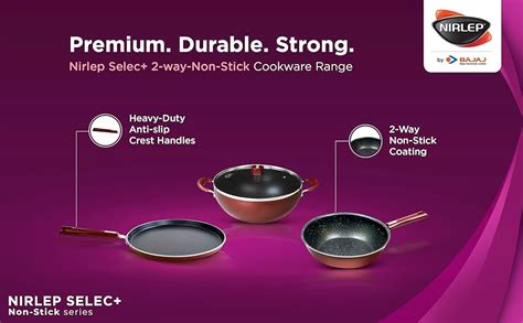 Buy Nirlep by Bajaj Electricals Selec+ J Class 27 Cm Non Stick Flat ...