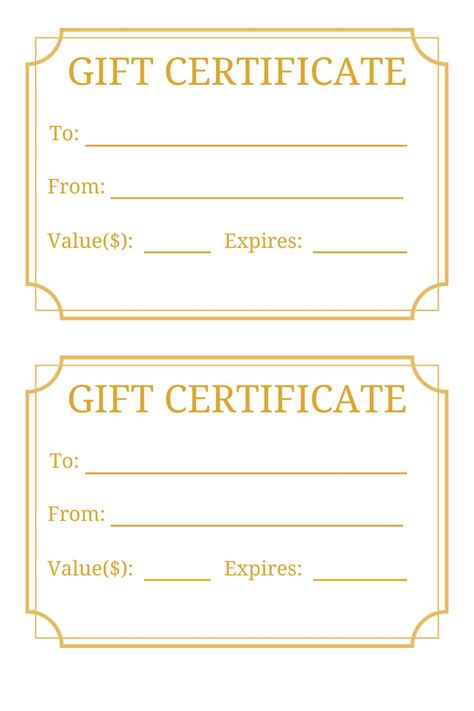 Free Printable Gift Certificates 的图像结果