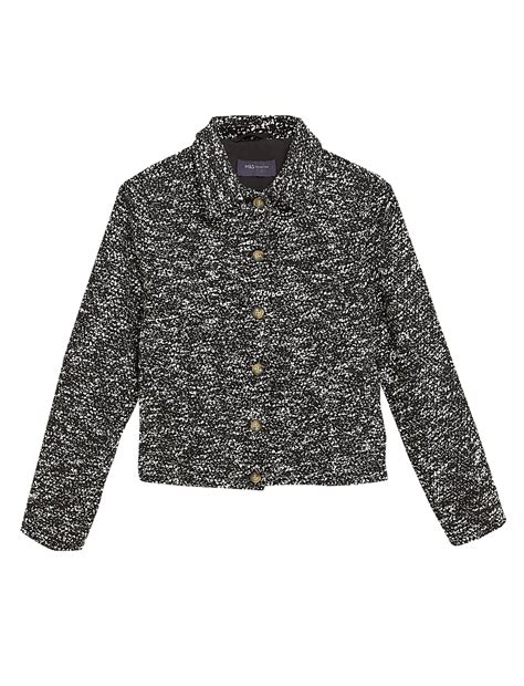 Buy Tweed Trucker Jacket at Marks & Spencer