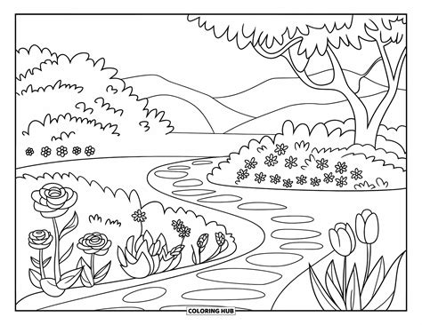 Nature Coloring Pages 的图像结果