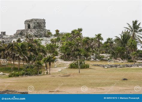 Ancient Mayan Architecture and Ruins Located in Tulum, Mexico of Stock ...