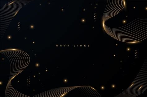 Gradient black background with wavy lines | Free Vector