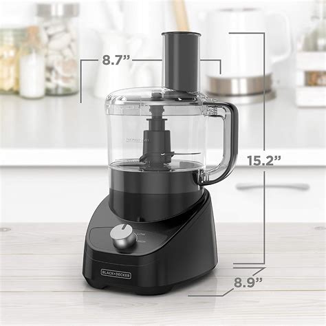 BLACK+DECKER 3-in-1 Easy Assembly 8-Cup Food Processor Black FP4150B ...