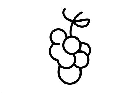 Grape Outline Vector Clipart Graphic by SKShagor Barmon · Creative Fabrica