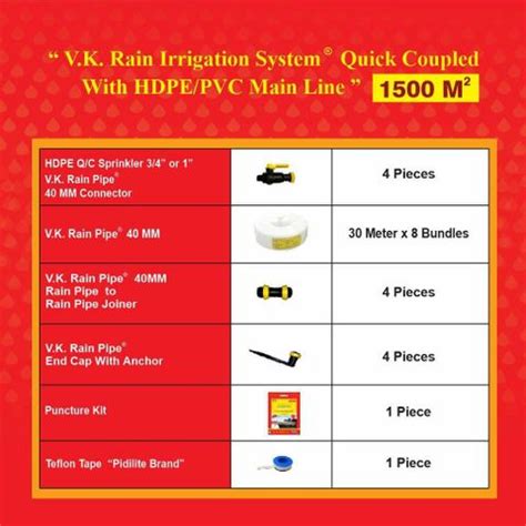 VK Sarvottam 1500 sq. m (25 MM) Rain irrigation System Compatible with ...