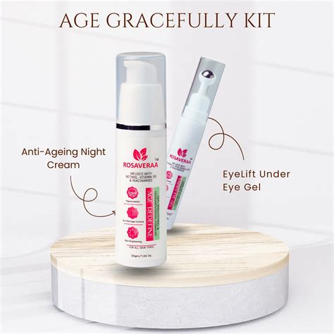 Rosaveraa Age Gracefully Kit | Night Cream & Eye Gel for Firm, Smooth Skin