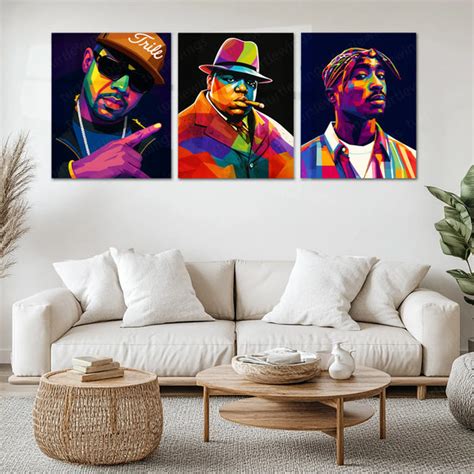 Hip-Hop Legends – Metal Poster Set of 3 | Tupac, Biggie, Eminem Tribut ...