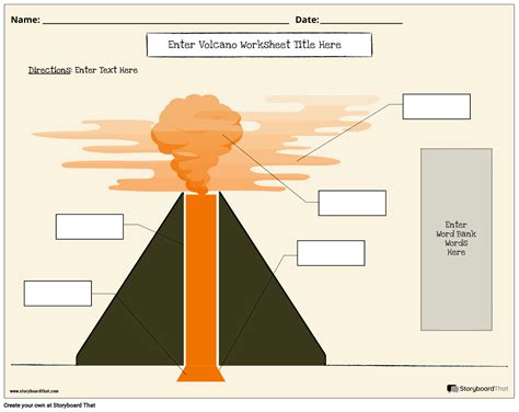 Blank Volcano Diagram To Label