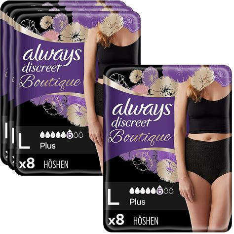 Always Discreet Boutique Incontinence Pants Black-Large- count 8 | eBay UK