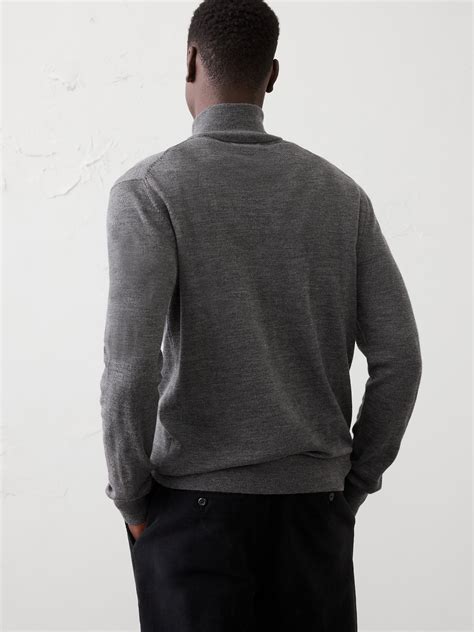 Merino Wool Quarter-Zip Sweater | Banana Republic Factory