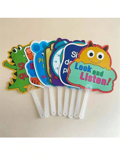 8 stuks kleurrijke borden voor klassenmanagement, dubbelzijdig ...