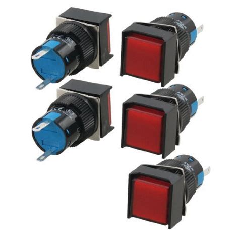 Alcoa PrimeDC 12V Square Indicator Accident Signal Lamp 5 Pcs Red Light ...
