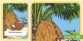 Coconut Colouring Book Cover (teacher made) - Twinkl