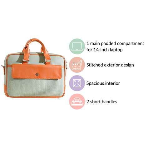La Fusion Vegan Leather Laptop Organiser Bag 14" x 10" Online - Premium ...