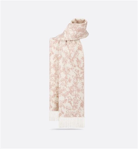 Dior Chardons Scarf Rose des Vents Cashmere and Wool | DIOR