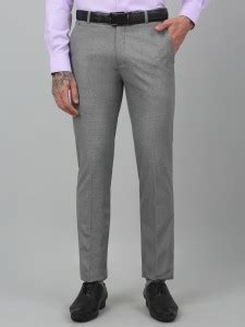 CANTABIL Regular Fit Men Grey Trousers - Buy CANTABIL Regular Fit Men ...