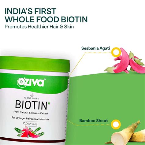 Buy OZIVA PLANT BASED BIOTIN, 10000MCG+ BIOTN FOR HAIR GROWTH (PACK OF ...