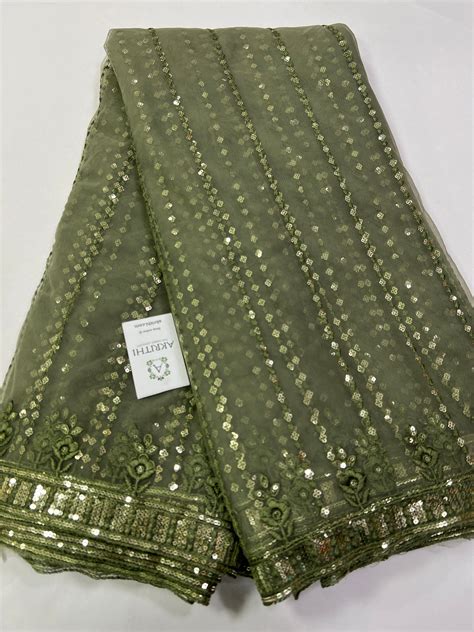 Buy embroidery fabric | Embroidered designer fabrics online – Akrithi