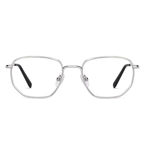 Buy Silver Black Full Rim Geometric John Jacobs Supreme Steel JJ E13576 ...