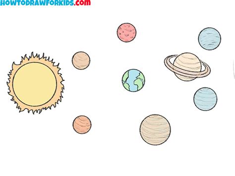 Solar System Drawing Simple 的图像结果