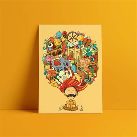 HD Printed Aesthetic Traditional Poster at just 89/- A4 Size – Quirky Hai