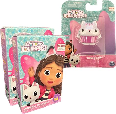 Buy Gabby's Dollhouse Adhesive Bandages 2 Pack with Doll Figure 2 Inch ...