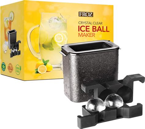 Amazon.de: FROZ Crystal-Clear Ice Ball Maker - 2 Cavity Sphere Ice Mold ...