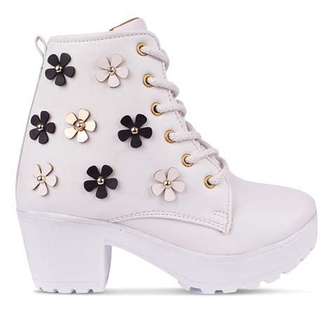 Buy ZAPATOZ Women Boots-5 UK/India (38 EU) (9611_White at Amazon.in