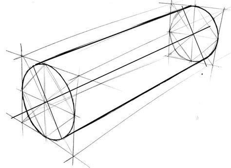 isometric drawing cylinder