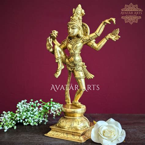 Dancing Lord Shiva Statue in Brass – Avatar Arts