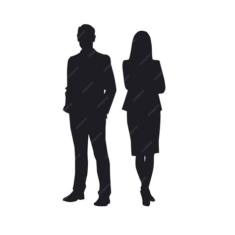 Premium Vector | Business man and business woman silhouette