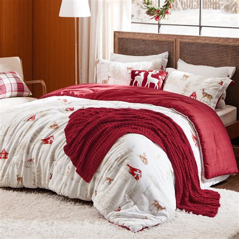 Bedsure Christmas Comforter Set King - Christmas Bedding Bed in a Bag ...