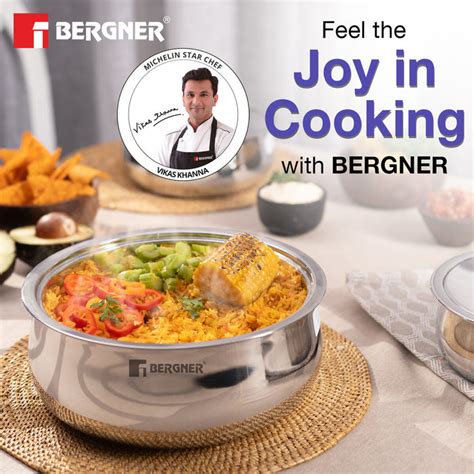 Bergner Vienna Stainless Steel Hot Pot, Double Walled Serving Casserol