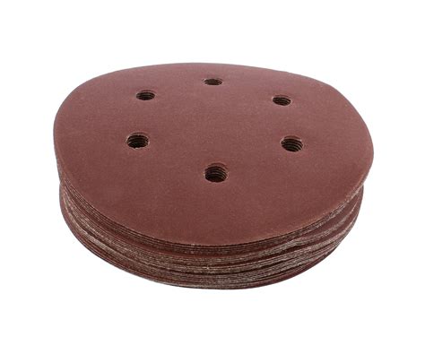 ABN Aluminum Oxide Hook and Loop Adhesive Sanding Discs 25-Pack, 6in, 6 ...